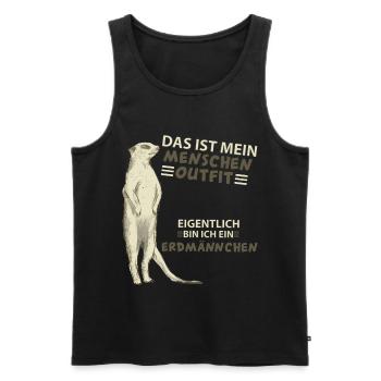 Erdmännchen - Männer Premium Bio Tank Top - Schwarz - Vorne - Michal (187cm)