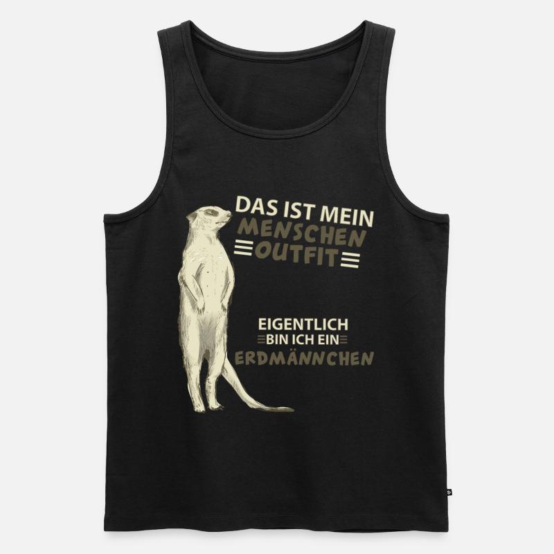 Erdmännchen - Männer Premium Bio Tank Top - Schwarz