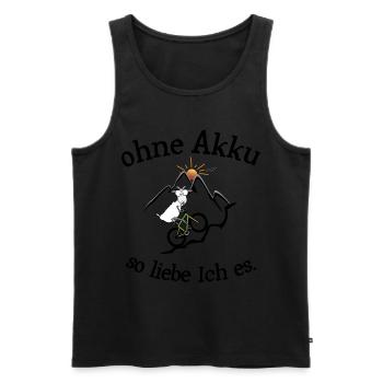 Ohne Akku MTB - Männer Premium Bio Tank Top - Schwarz - Vorne - Michal (187cm)
