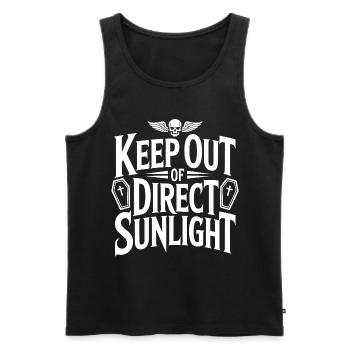 Keep out of direct sunlight! Vampire Goth Emo - Men's Premium Organic Tank Top - black - Front - Michal (187cm)