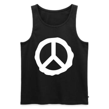 Peace Frieden Geschenkidee Geburtstag - Männer Premium Bio Tank Top - Schwarz - Vorne - AI Model Male 178 light (178cm)
