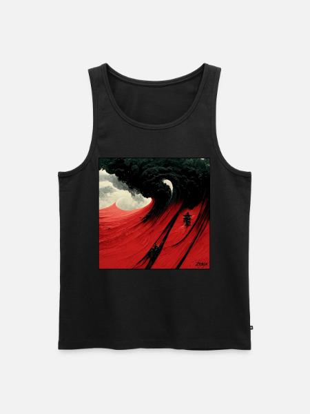 red sky - Men's Premium Organic Tank Top - black