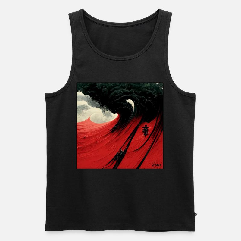 Morgenrot - Männer Premium Bio Tank Top - Schwarz