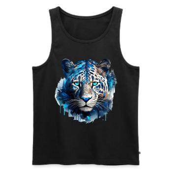 Jaguar - Männer Premium Bio Tank Top - Schwarz - Vorne - Michal (187cm)
