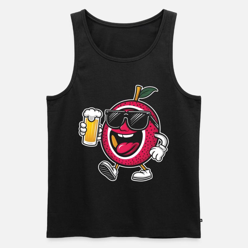 Passionsfrucht Bier - Männer Premium Bio Tank Top - Schwarz