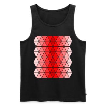 Red Gradient Pattern - Men's Premium Organic Tank Top - black - Front - AI Model Male 178 light (178cm)