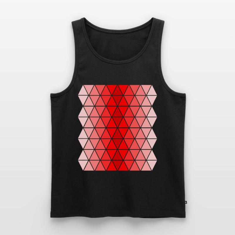Red Gradient Pattern Men's Premium Organic Tank Top
