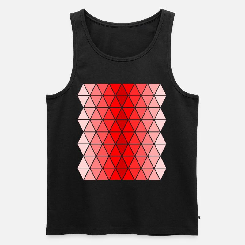 Rotes Verlaufsmuster - Männer Premium Bio Tank Top - Schwarz