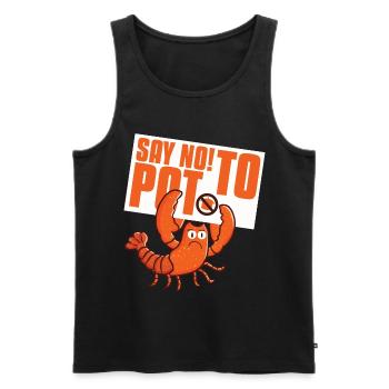 Crabs cook pun crab season lobster - Men's Premium Organic Tank Top - black - Front - Michal (187cm)
