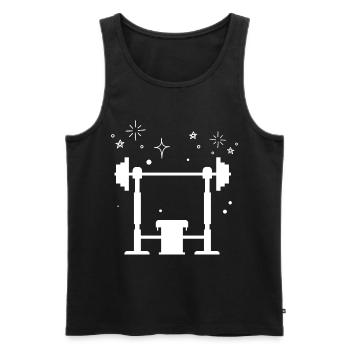 Bodybuilding Gewichtheben Fitness Workout - Männer Premium Bio Tank Top - Schwarz - Vorne - Michal (187cm)