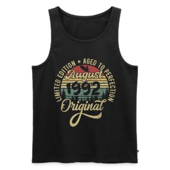 August 1992 August birthday 1992 August 1992 - Men's Premium Organic Tank Top - black - Front - Michal (187cm)