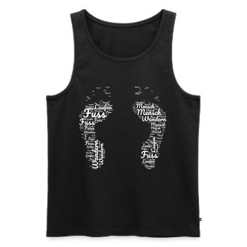 Füße Zeh Fuß freund Mensch Shirt - Männer Premium Bio Tank Top - Schwarz - Vorne - AI Model Male 178 light (178cm)