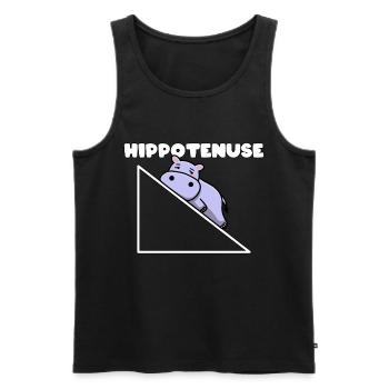 Hippotenuse Pythagore Professeur de mathématiques mathématicien - Débardeur bio Premium Homme - noir - Devant - AI Model Male 178 light (178cm)
