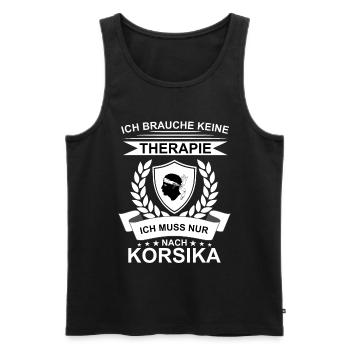 Korsika Flagge Korsika Fahne Corsica Korsischen - Männer Premium Bio Tank Top - Schwarz - Vorne - Michal (187cm)