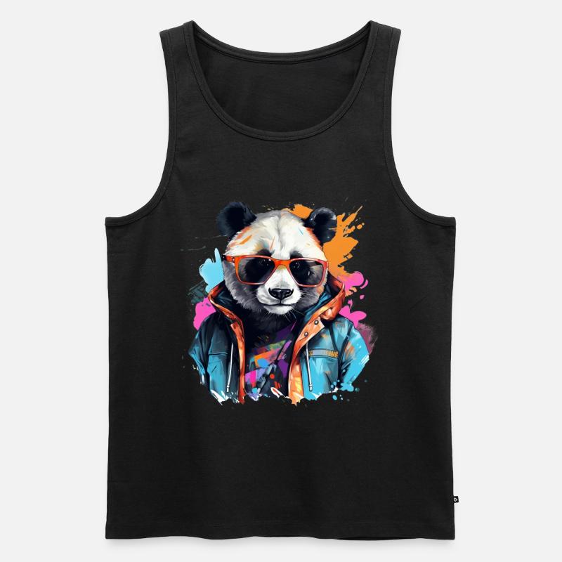 Rogue Panda. Design im Graffiti-Stil. - Männer Premium Bio Tank Top - Schwarz