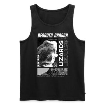 Bartagame Modern Streetwear Reptilienpfleger - Männer Premium Bio Tank Top - Schwarz - Vorne - Michal (187cm)