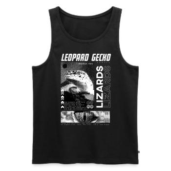 Leopard Gecko Modern Streetwear Reptilienpfleger - Männer Premium Bio Tank Top - Schwarz - Vorne - Michal (187cm)