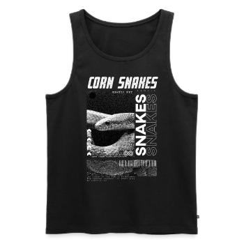 Corn Snake Modern Streetwear Reptile Keeper - Débardeur bio Premium Homme - noir - Devant - Michal (187cm)