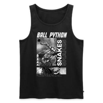 Ball Python Modern Streetwear Reptilienpfleger - Männer Premium Bio Tank Top - Schwarz - Vorne - Michal (187cm)