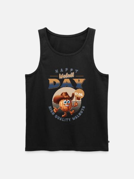 happy Walnut day - Männer Premium Bio Tank Top - Schwarz