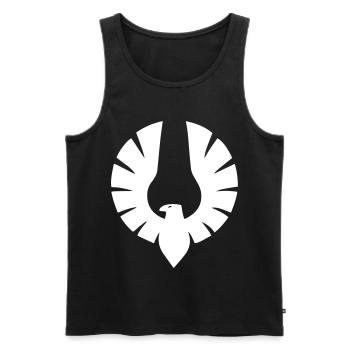 Eagle in Circle Shape - Men's Premium Organic Tank Top - black - Front - Michal (187cm)
