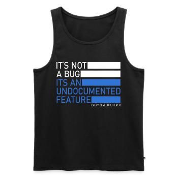 Computer scientist Its not a bug computer science student - Men's Premium Organic Tank Top - black - Front - Michal (187cm)