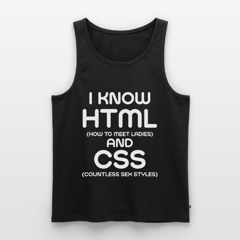I Know HTML and CSS Men's Premium Organic Tank Top