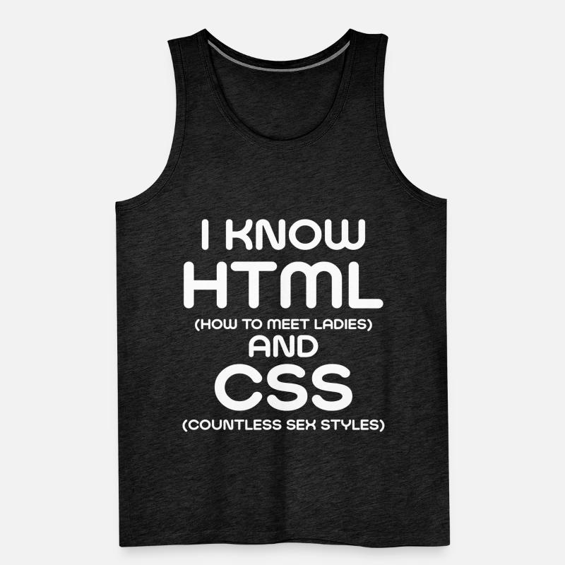 Ich kenne HTML und CSS Männer Premium Bio Tank Top