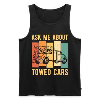 Abschleppwagen Abschleppdienst Abschlepper - Männer Premium Bio Tank Top - Schwarz - Vorne - AI Model Male 178 light (178cm)