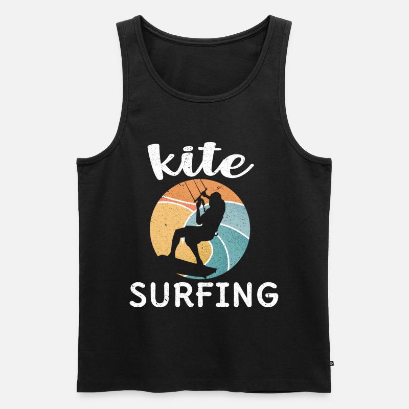 Kitesurfen Kiteboarding Kite Kiten - Männer Premium Bio Tank Top - Schwarz
