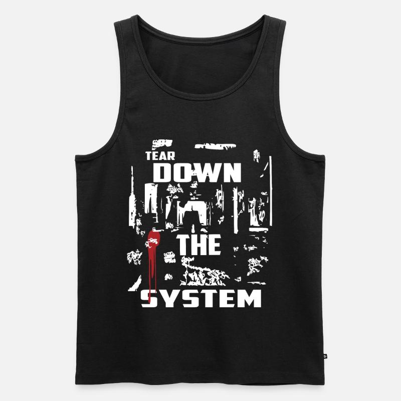 Zerstören Sie das System - Männer Premium Bio Tank Top - Schwarz