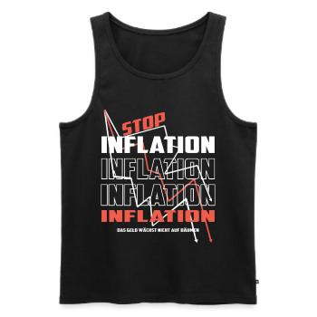 Stop Inflation - Männer Premium Bio Tank Top - Schwarz - Vorne - AI Model Male 178 light (178cm)