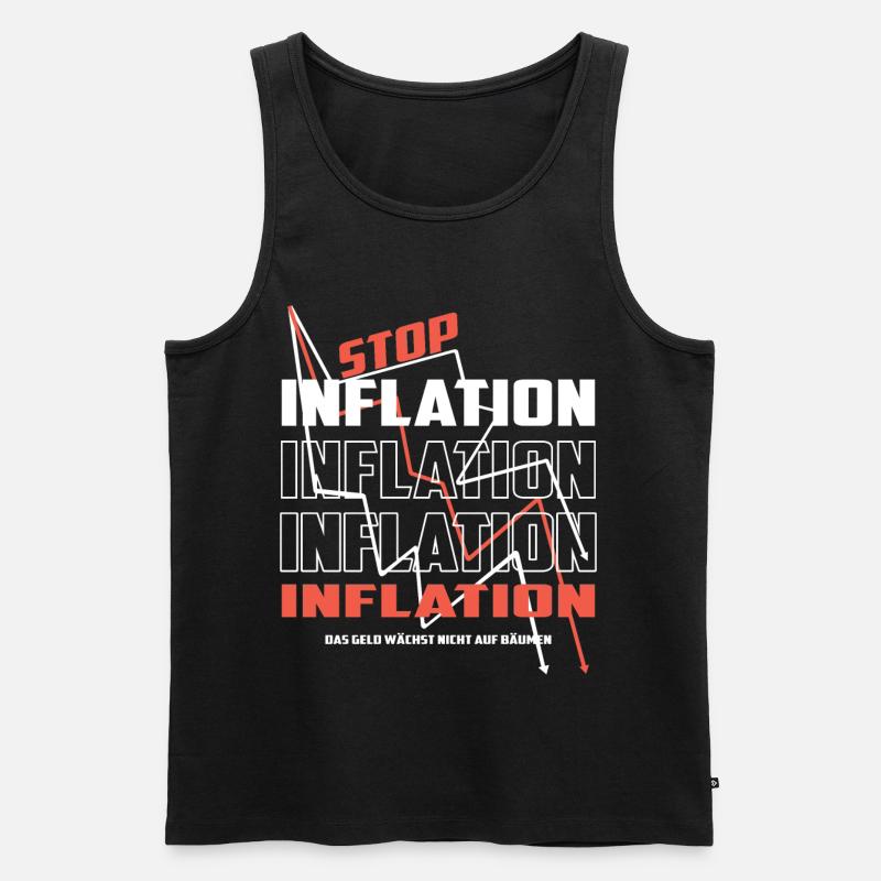 Stop Inflation - Männer Premium Bio Tank Top - Schwarz