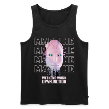 Maschine Mensch - Männer Premium Bio Tank Top - Schwarz - Vorne - Michal (187cm)