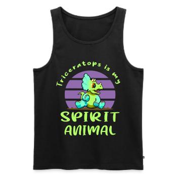 Triceratops - Männer Premium Bio Tank Top - Schwarz - Vorne - AI Model Male 178 light (178cm)