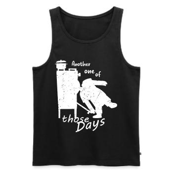Wieder einer dieser Tage! - Männer Premium Bio Tank Top - Schwarz - Vorne - Michal (187cm)