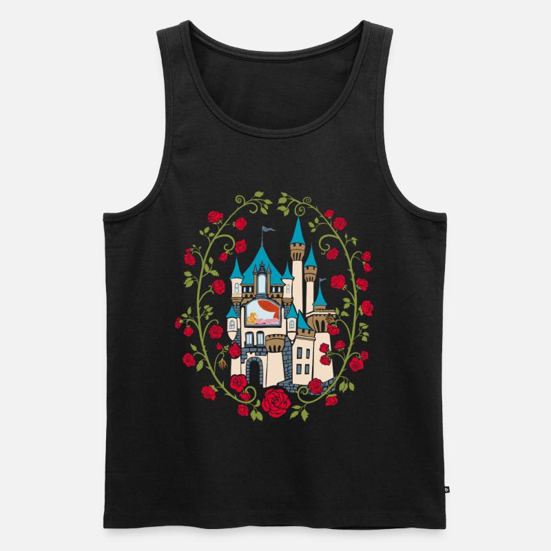 Dornröschen Schloss Märchen - Männer Premium Bio Tank Top - Schwarz