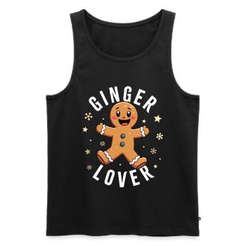 Amateur de gingembre - Débardeur bio Premium Homme - noir - Devant - Michal (187cm)