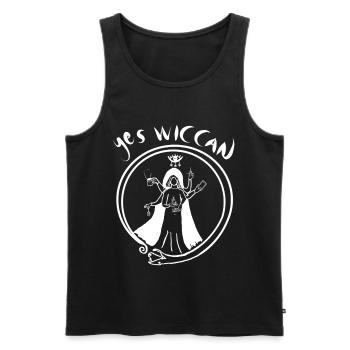 Ja Wicca - Männer Premium Bio Tank Top - Schwarz - Vorne - AI Model Male 178 light (178cm)