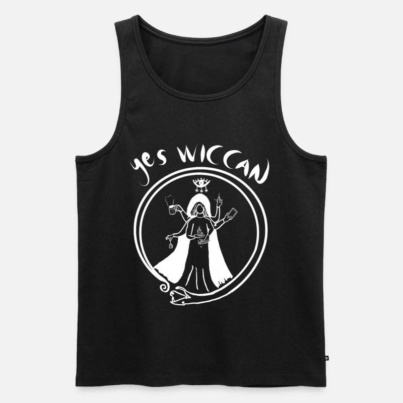 Ja Wicca - Männer Premium Bio Tank Top - Schwarz