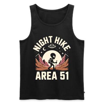 Lustige Gegend 51 Alien UFO Wanderung Wandern - Männer Premium Bio Tank Top - Schwarz - Vorne - AI Model Male 178 light (178cm)