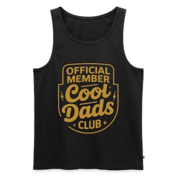 Cool Dad Club Badge - Men's Premium Organic Tank Top - black - Front - Michal (187cm)