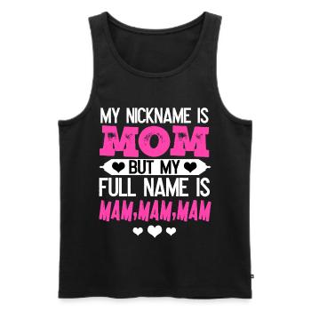 Mama - Männer Premium Bio Tank Top - Schwarz - Vorne - Michal (187cm)