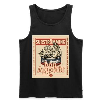 Surströmming Mutprobe Challenge - Männer Premium Bio Tank Top - Schwarz - Vorne - AI Model Male 178 light (178cm)