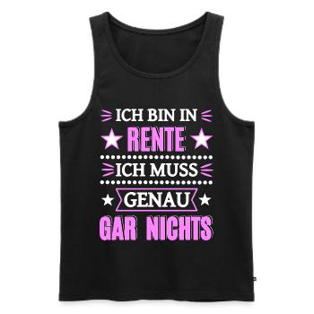 Endlich in Rente - Männer Premium Bio Tank Top - Schwarz - Vorne - AI Model Male 178 light (178cm)