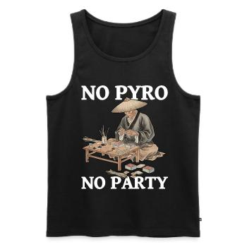 Pas de pyro, pas de feux d’artifice de fête - Débardeur bio Premium Homme - noir - Devant - Michal (187cm)