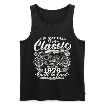 50e anniversaire cadeau de moto vintage de 50 ans - Débardeur bio Premium Homme - noir - Devant - Michal (187cm)