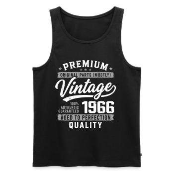 Vintage 1966 Retro 1966 Jubiläum 1966 - Männer Premium Bio Tank Top - Schwarz - Vorne - Michal (187cm)