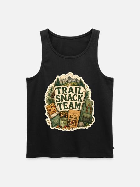 TRAIL SNACK TEAM Snacks - Men's Premium Organic Tank Top - black