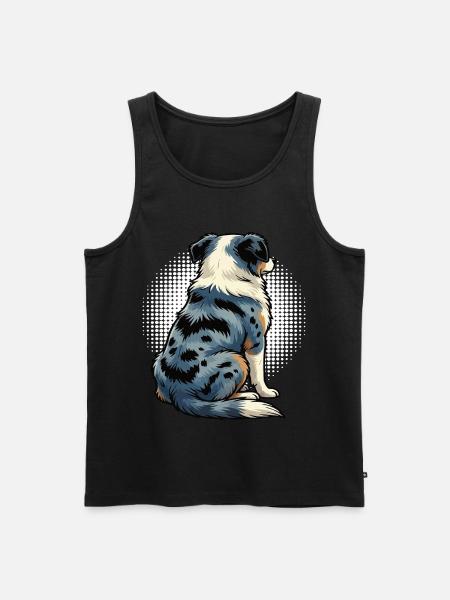 Australian Shepherd Aussie Aussiebesitzer Aussies - Männer Premium Bio Tank Top - Schwarz